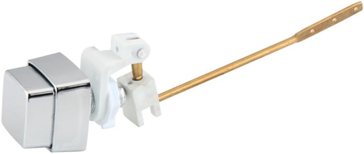 Toilet hendel - Spoelknop reservoir - Toilet reparatie - Zijmontage universeel - 225 cm lengte - Zilver