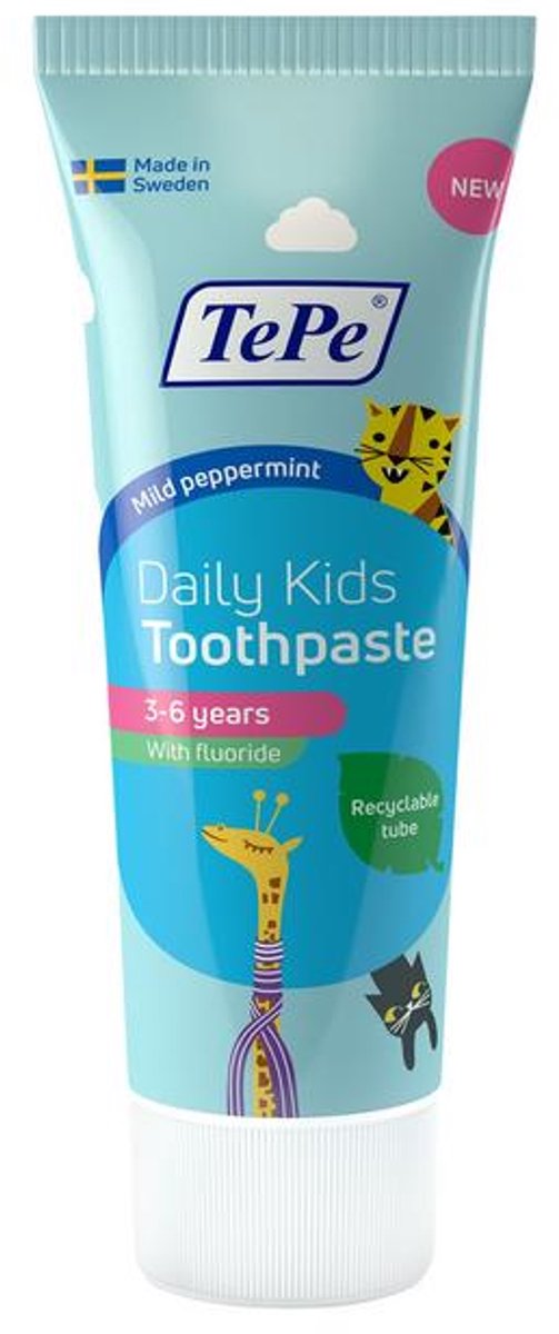 TePe Daily™ Kindertandpasta – tandpasta kinderen – tandpasta met fluoride - 75 ml