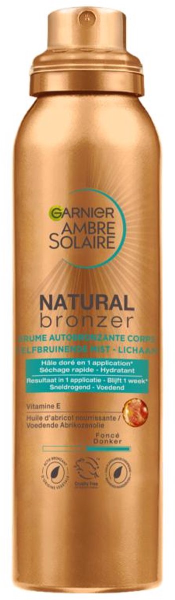 Garnier Ambre Solaire Natural Bronzer Body Mist - Zelfbruiner voor Gezicht met Vitamine E en Voedende Abrikozenolie - 150ml – foto 4