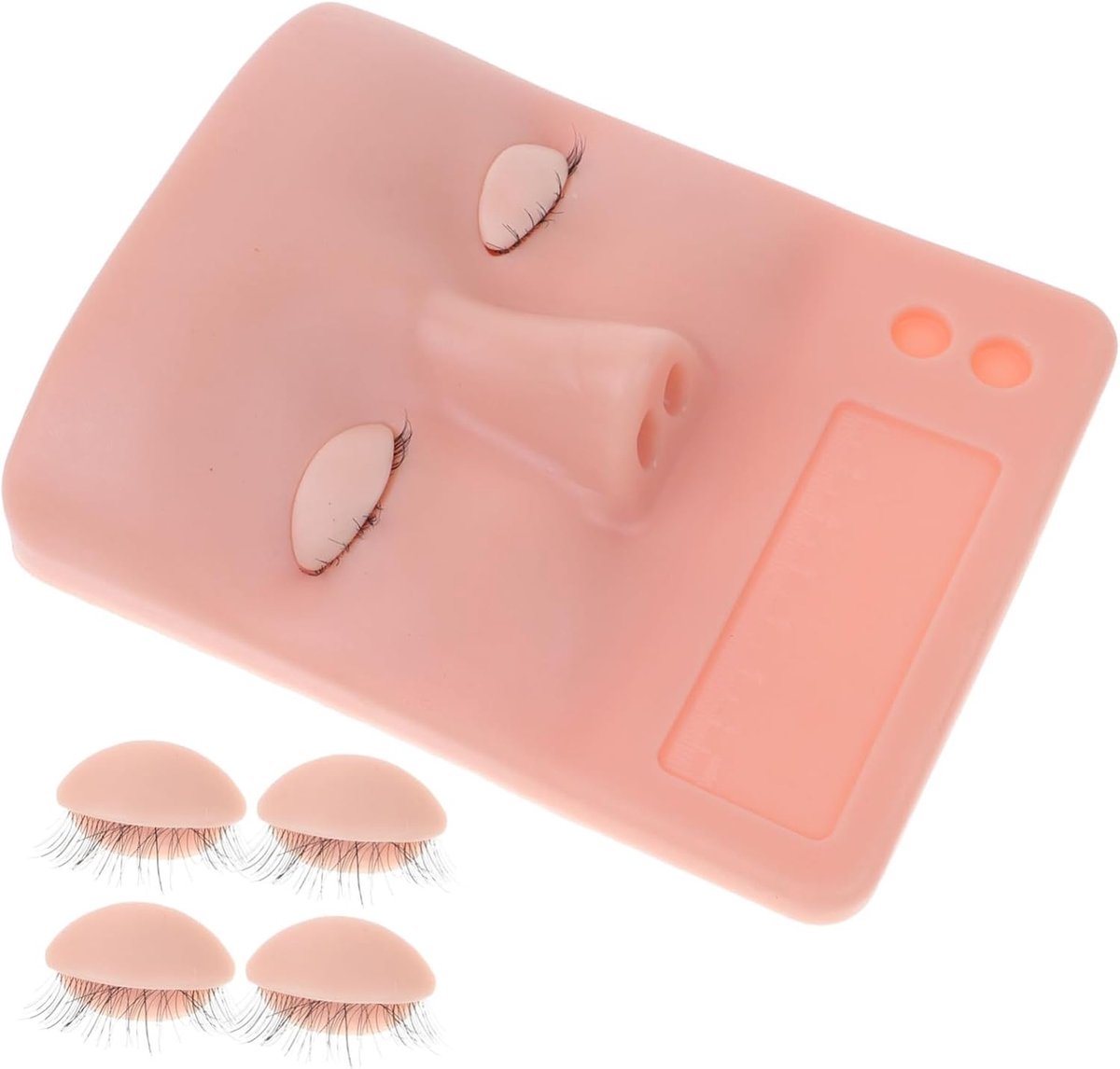 Oefenhoofd Mannequin - Make-up Gezicht - Wimper Training - Realistische Textuur - 155 cm - Lichtgeel