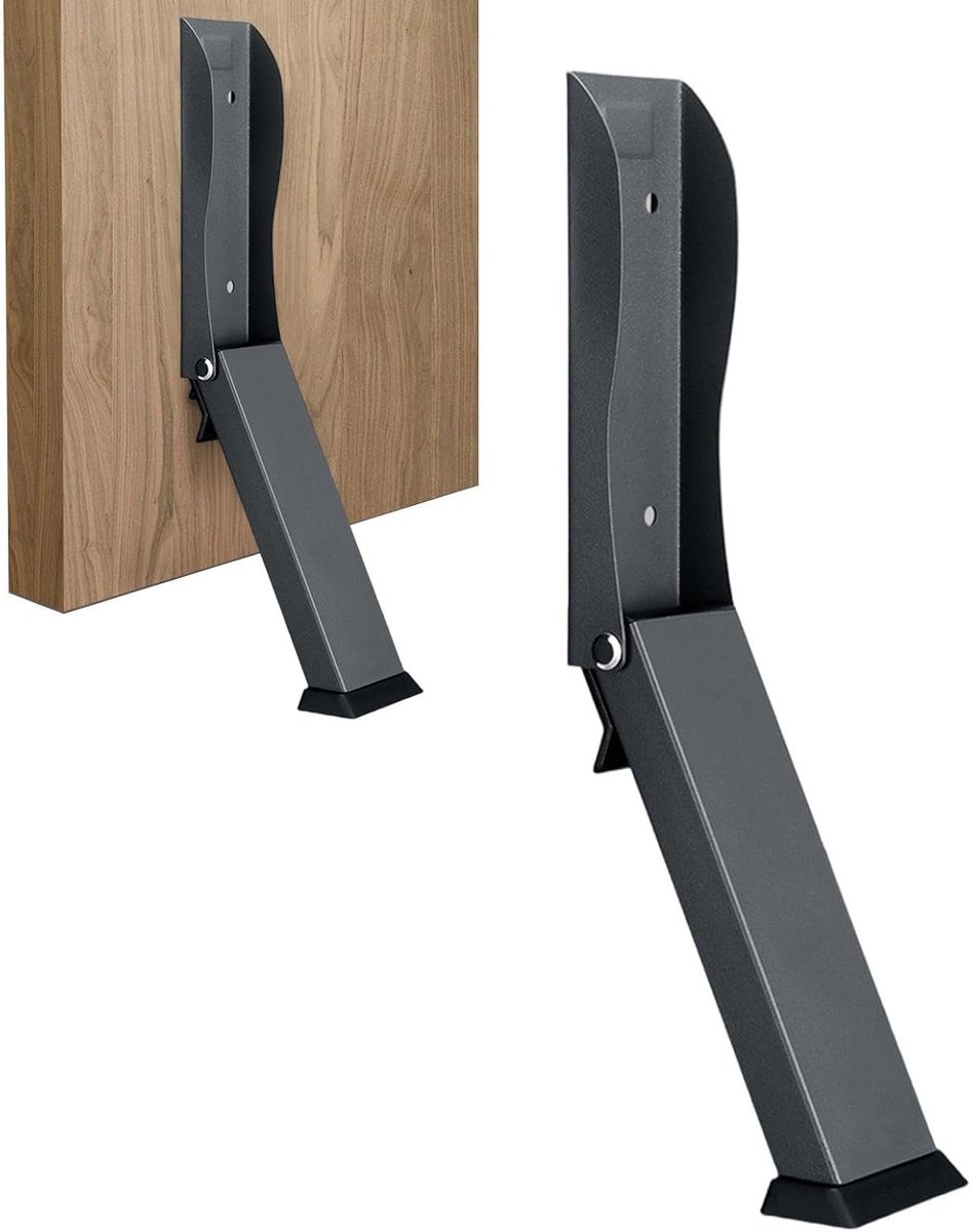 Deurwig - Deurstop - Deuren Vastzetten - Boren Niet Nodig - 14 cm Lengte - Zwart