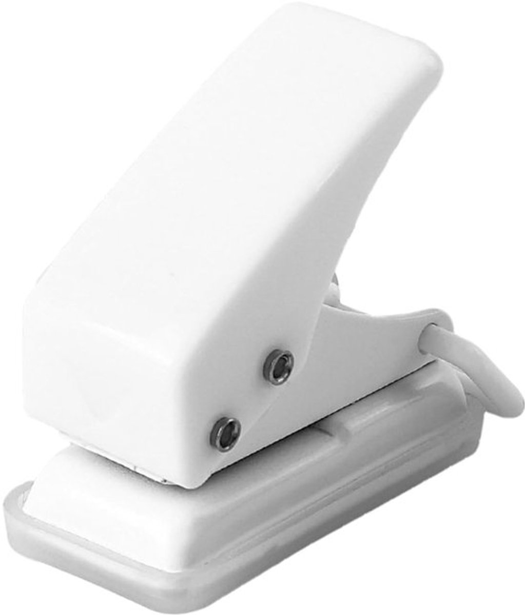 Mini gaatjestang - Wit - Enkele gaten - Capaciteit: 10 vel - 6 mm gat - Gemakkelijk schoon te maken - Kleine pons - Zakgatpons voor DIY en Bestandsbinding