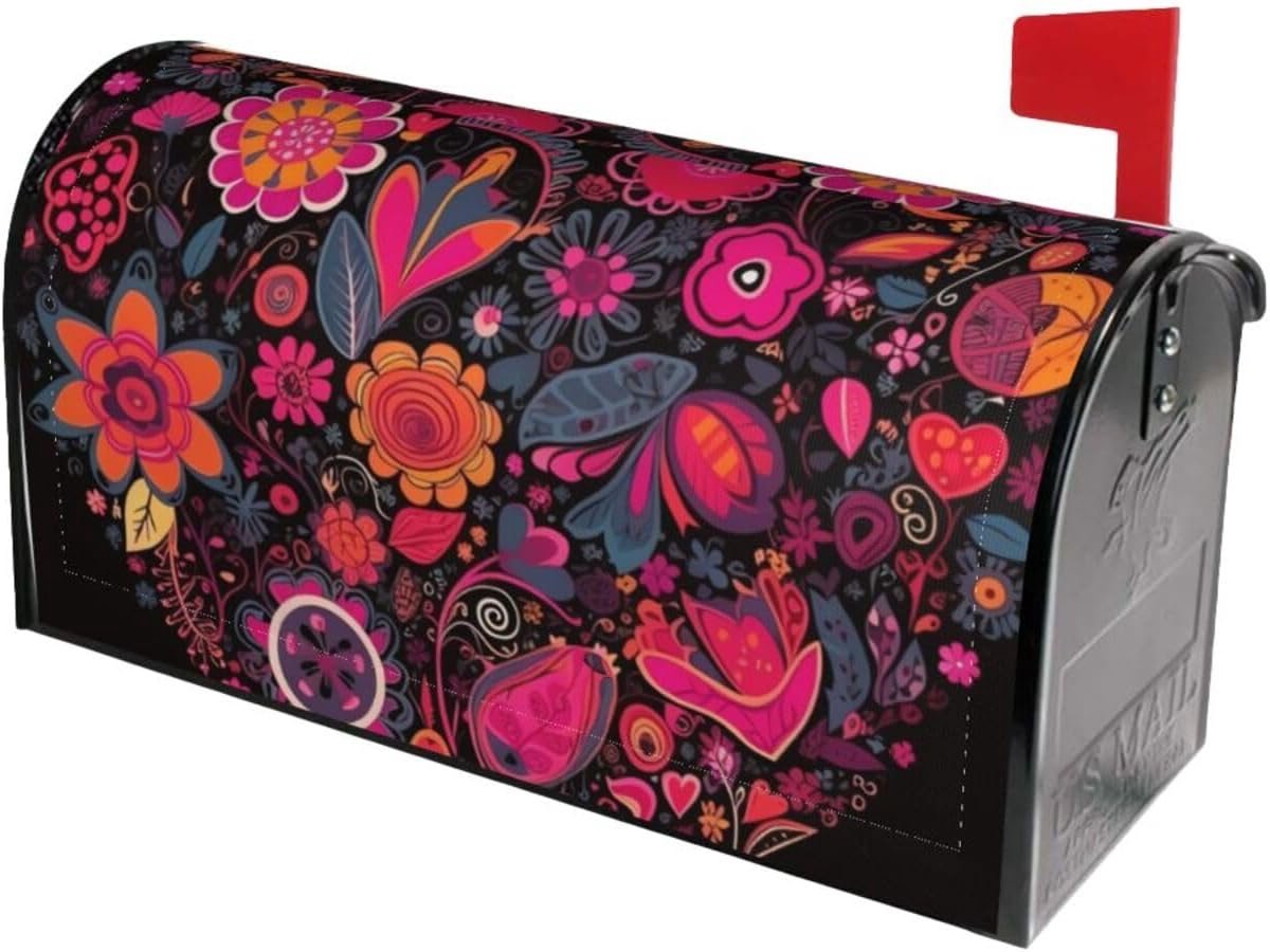 Brievenbus Cover - Brievenbus Decoratie - Brievenbus Versieren - Magnetisch Bevestigbaar - 21 x 18 inch - Zwart