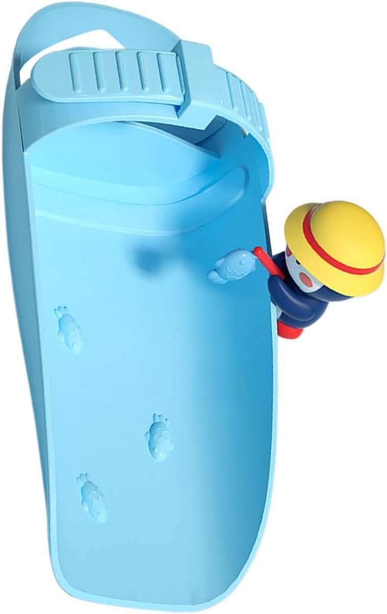 Kinderkraanverlenger - Kraanverlenger Badkamer - Kinderen Zelfstandig - Pinguïn Cartoon Design - 16x7x6.5 cm - Blauw