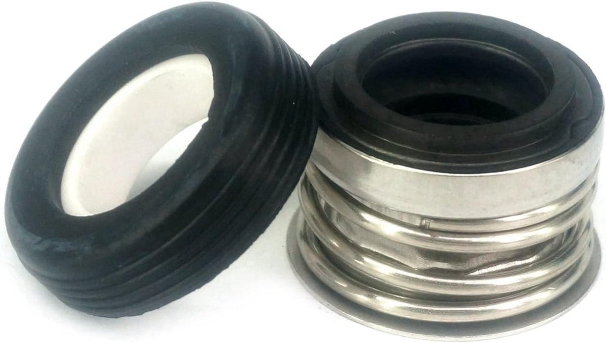 Mechanische Asafdichting - Pompafdichting Asring - Waterpompen Afdichten - Koolstof Keramische Combinatie - 3/8 tot 1 inch - Zwart