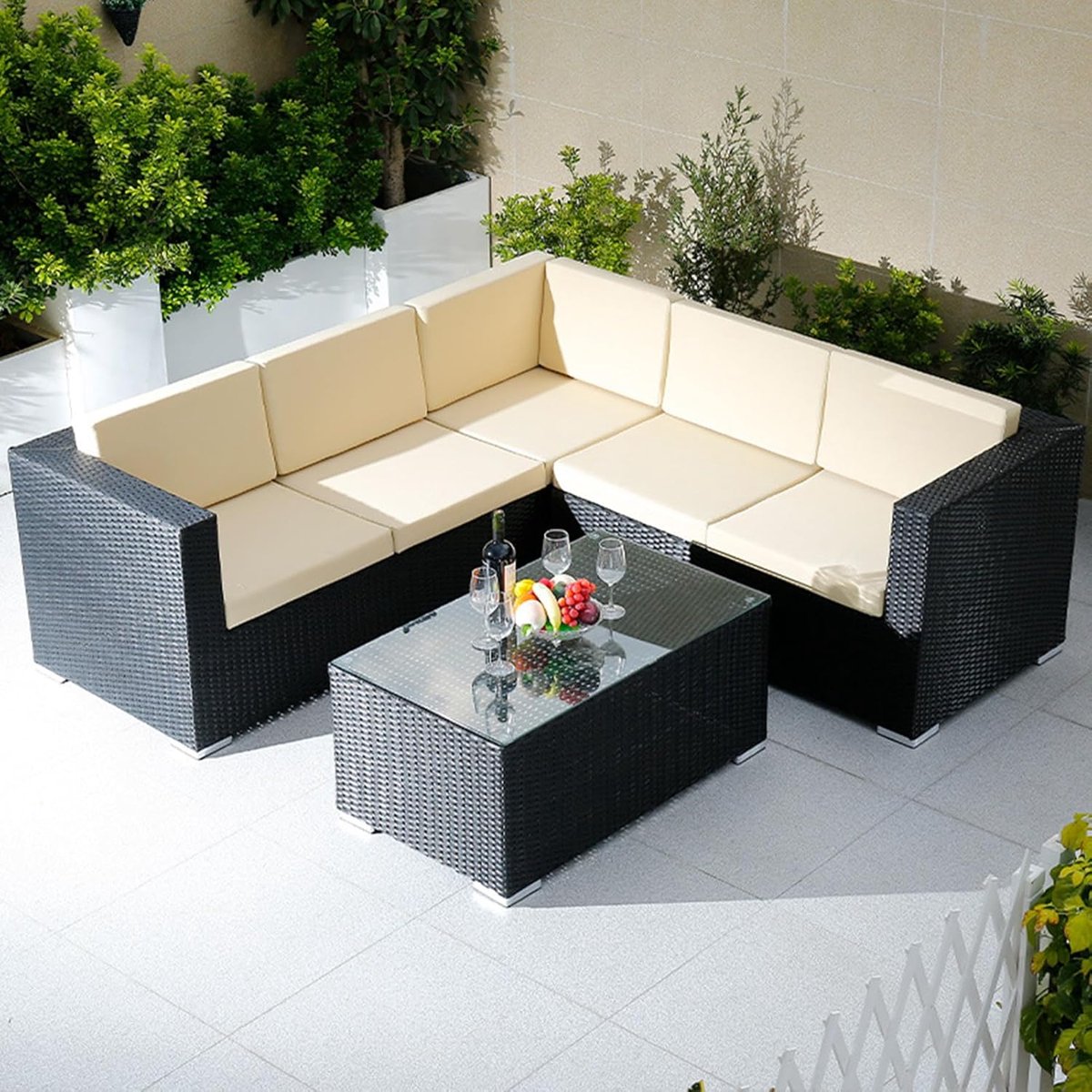 Bankkussen - Zitkussen Terras - Buiten Zitten - Waterdicht Antislip - 180x45cm - Legergroen