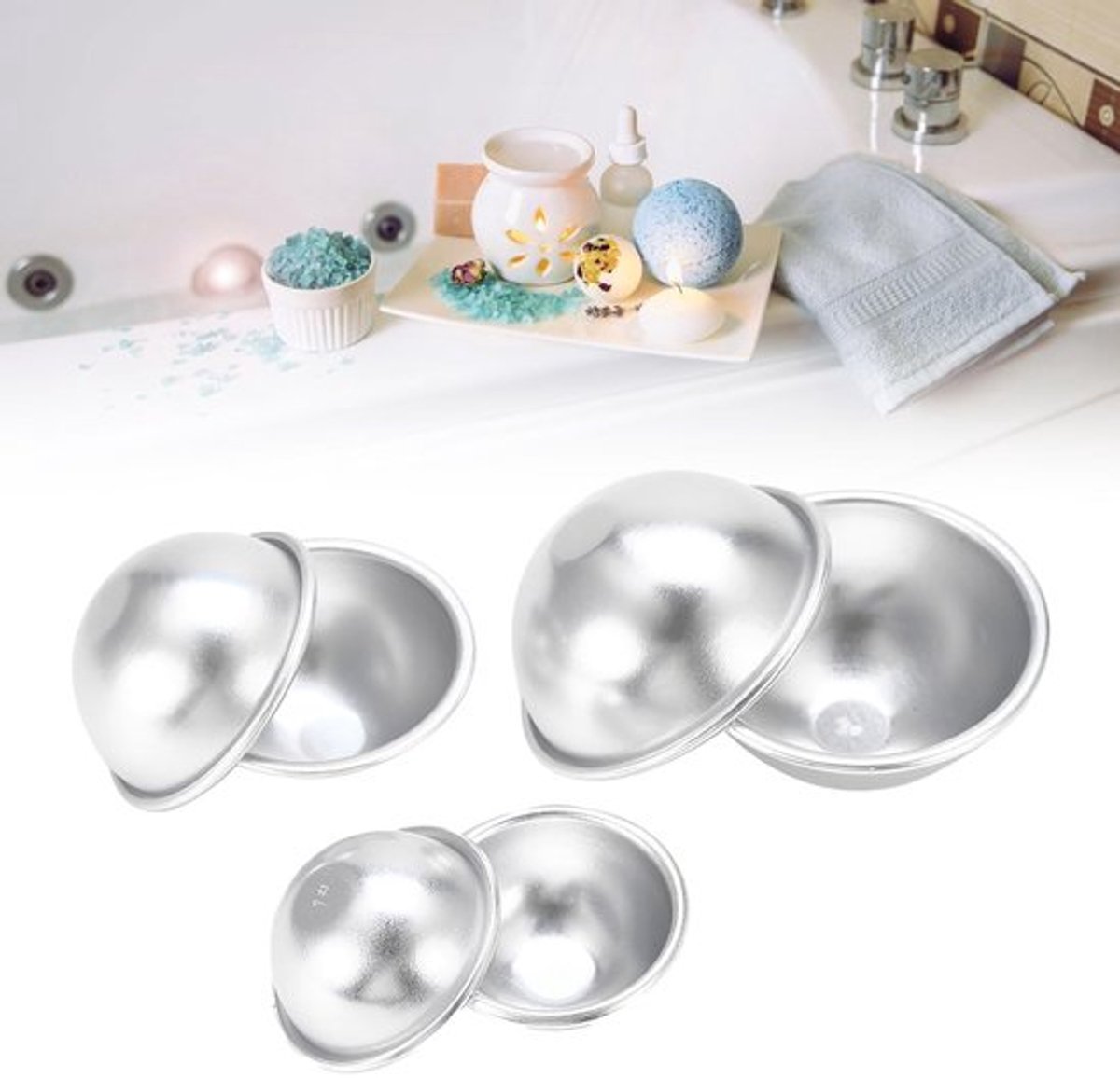 Aluminium mallen voor badbruisballen - DIY-project