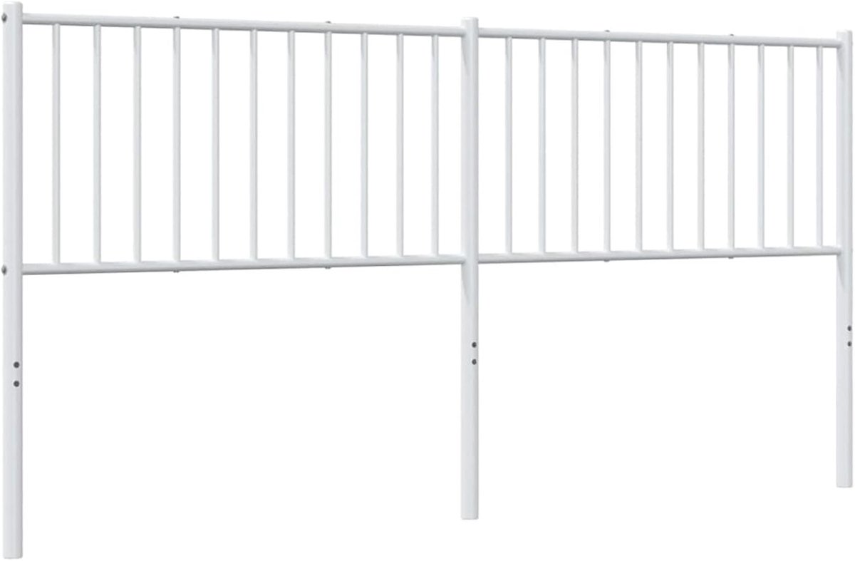 Hoofdbord Bed - Beddecoratie Meubel - Slaapkamer Aankleden - Robuuste Metalen Constructie - 180 cm - Wit