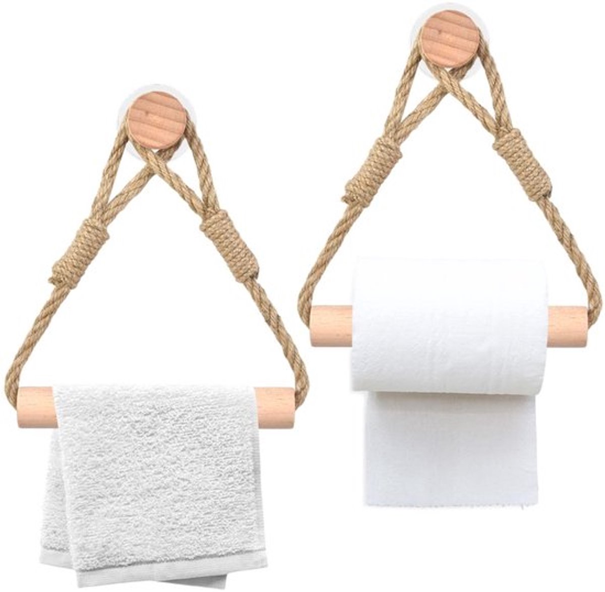 Set van 2 houten wc-rolhouders, dailygoods