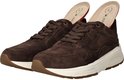 Bruine suède Xsensible veterschoenen met witte zool en uitneembare zolen.