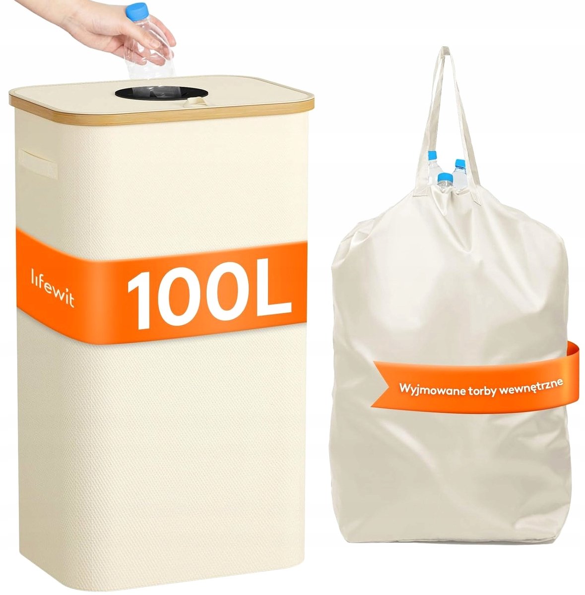 100L Opvouwbare Afvalbak voor Recycling en Sortering