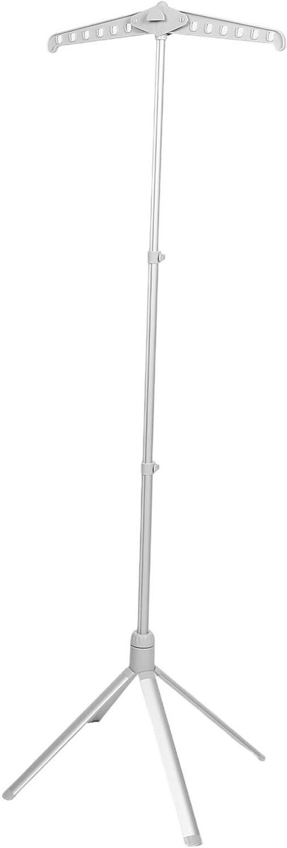 Inklapbare Kledingstomer Standaard - Draagbaar Kledingrek - Kleding Strijken - Verstelbaar en Draaibaar - 147 cm Hoog - Grijs