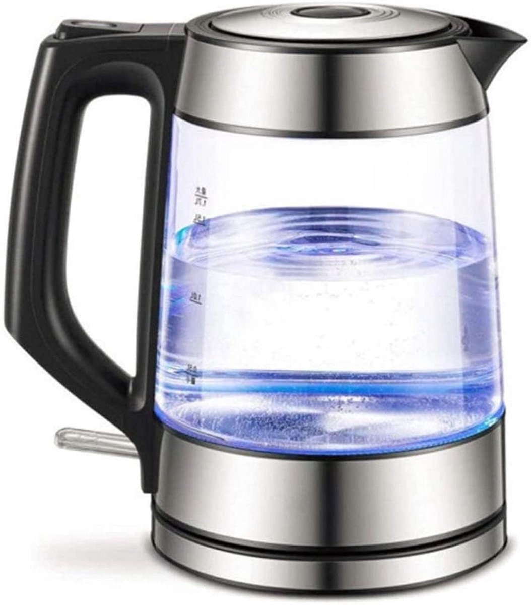 Glazen Waterkoker - Elektrische Ketel - Snel Water Koken - Instelbare Temperatuur - 1.7 Liter - Zilver