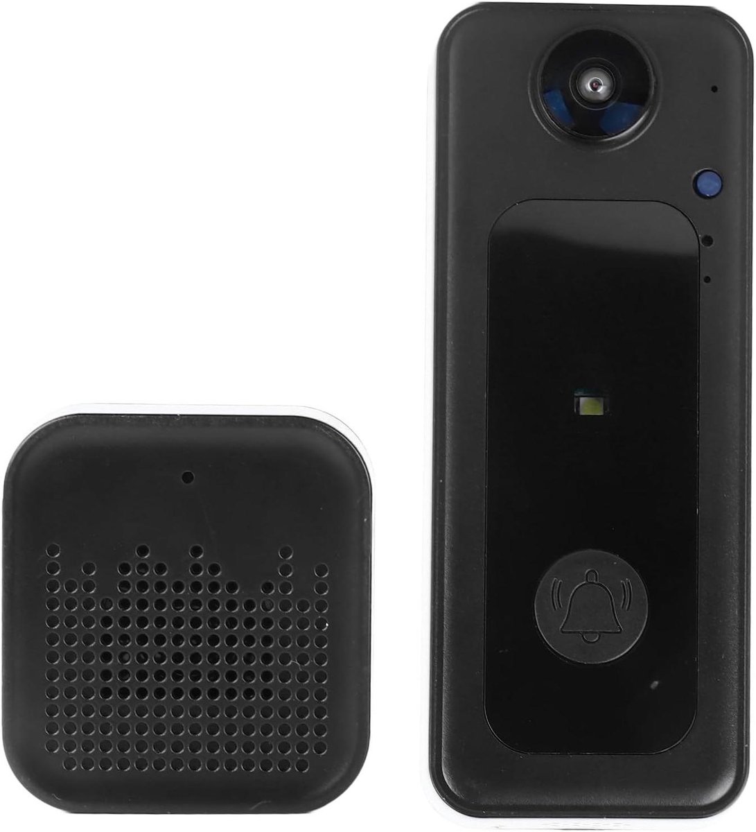 Slimme Deurbel - Videodeurbel Kit - Veiligheid Thuis - Slimme Bezoekersherkenning - HD 1280x720 - Zwart
