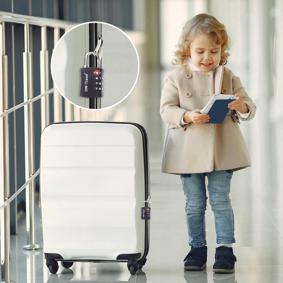 TSA kofferslot 3 cijfers - ABS materiaal - zwart - veilig reizen met bagage - SnelShoppen