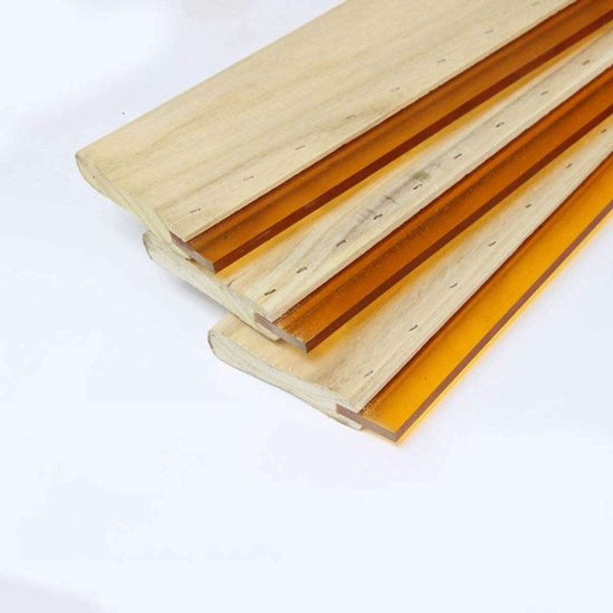 Zeefdrukrakel Hoogwaardige Kwaliteit - Houten Handvat - Robuuste Rubberband - Ergonomisch Ontwerp - 75 Durometer - 10/15/20/30cm - Inkrakel