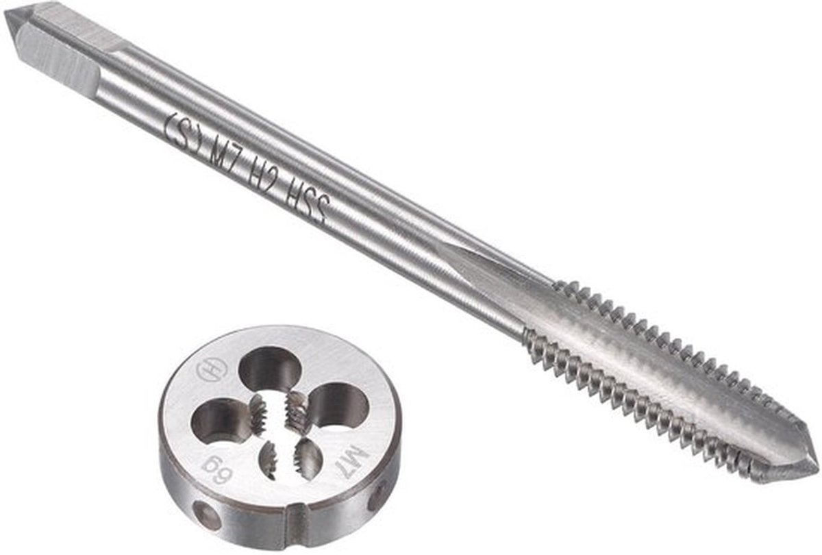 Schroefkraan M7 x 1 mm - Tap/Matrijzenset - Heavy-duty - Snijden van externe/interne draad - Efficiënte spaanverwijdering - Hoge slijtvastheid - Draadsnijset