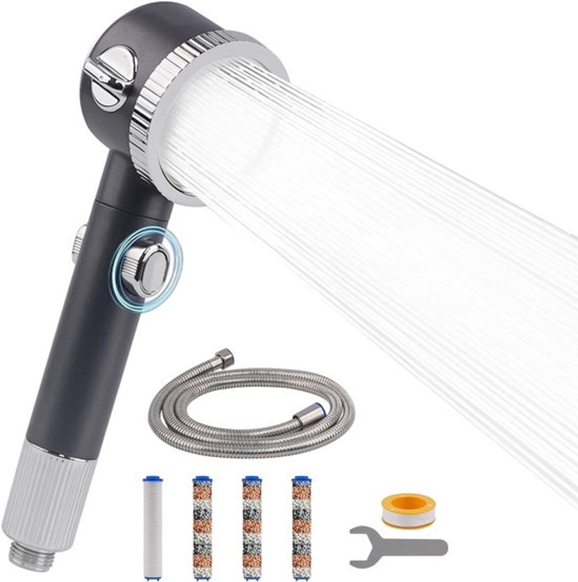 Verstelbare Doucheslang met Handdouche en Antikalkfunctie voor Optimale Douche-ervaring