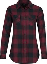 R.E.D. Rock-Engineered Design zwarte en rode blouse met overhemdkraag - Dames - L