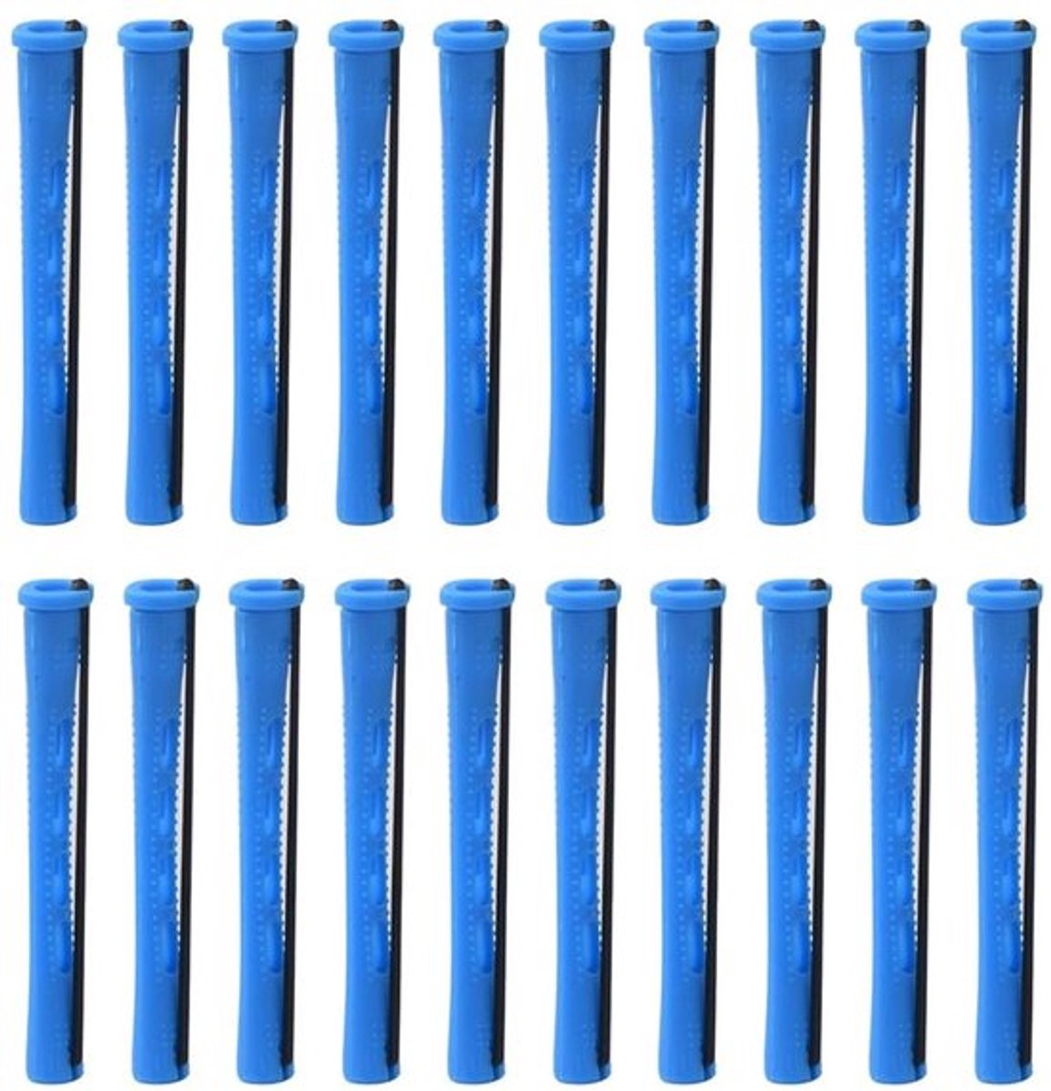 Krulspelden 20 stuks - Koude Golf - Elastische Band - Kunststof - 0,9 x 8,3 cm - Stevig en Duurzaam - Haarrollers
