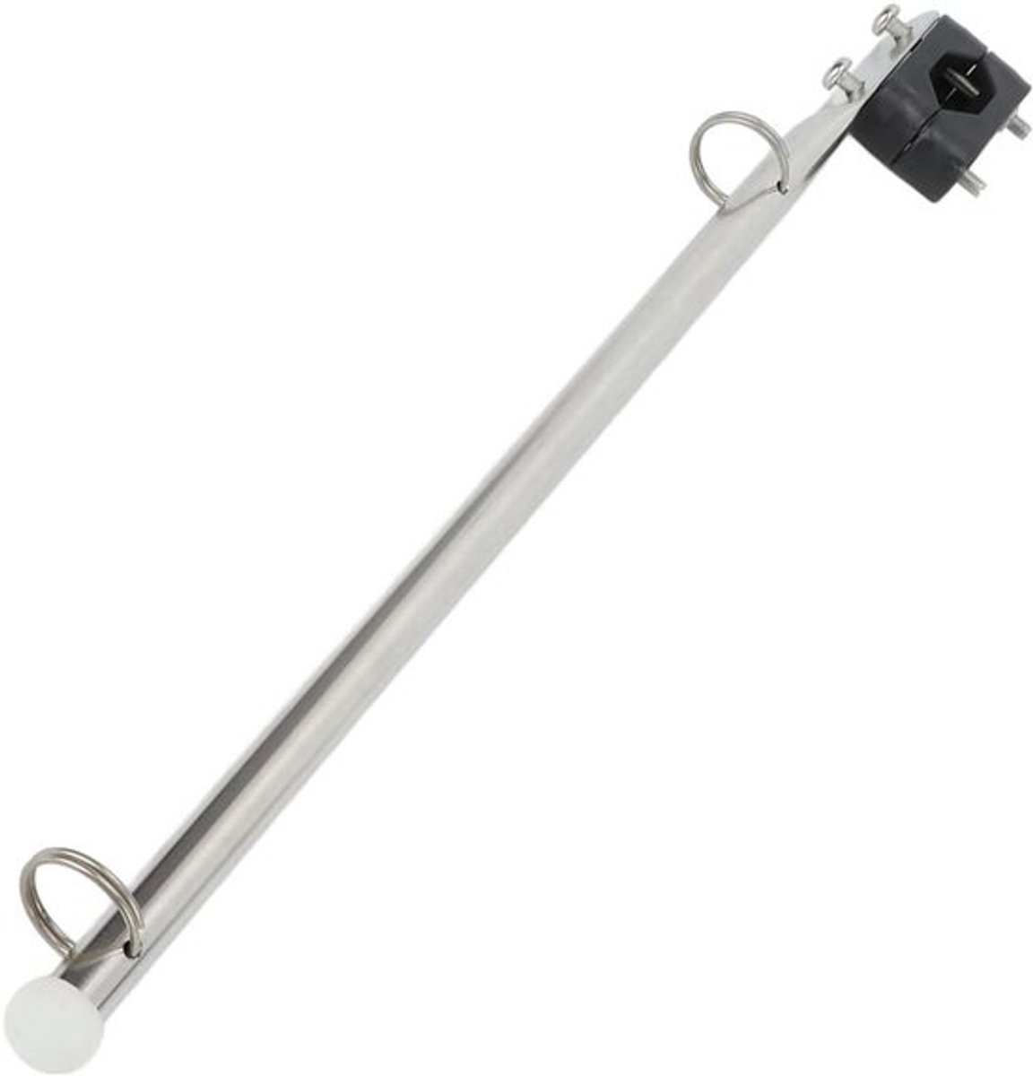 - Vlaggenmast - Marine - Verstelbaar - Rvs Paal - Boot Clips - Boten Jachten Zeilboten - Speedboten - Vissersboten - Onderdelen - Geschikt voor Alle Boten - Marineblauw 390mm/15.35in Rail Type, Verstelbare Paal