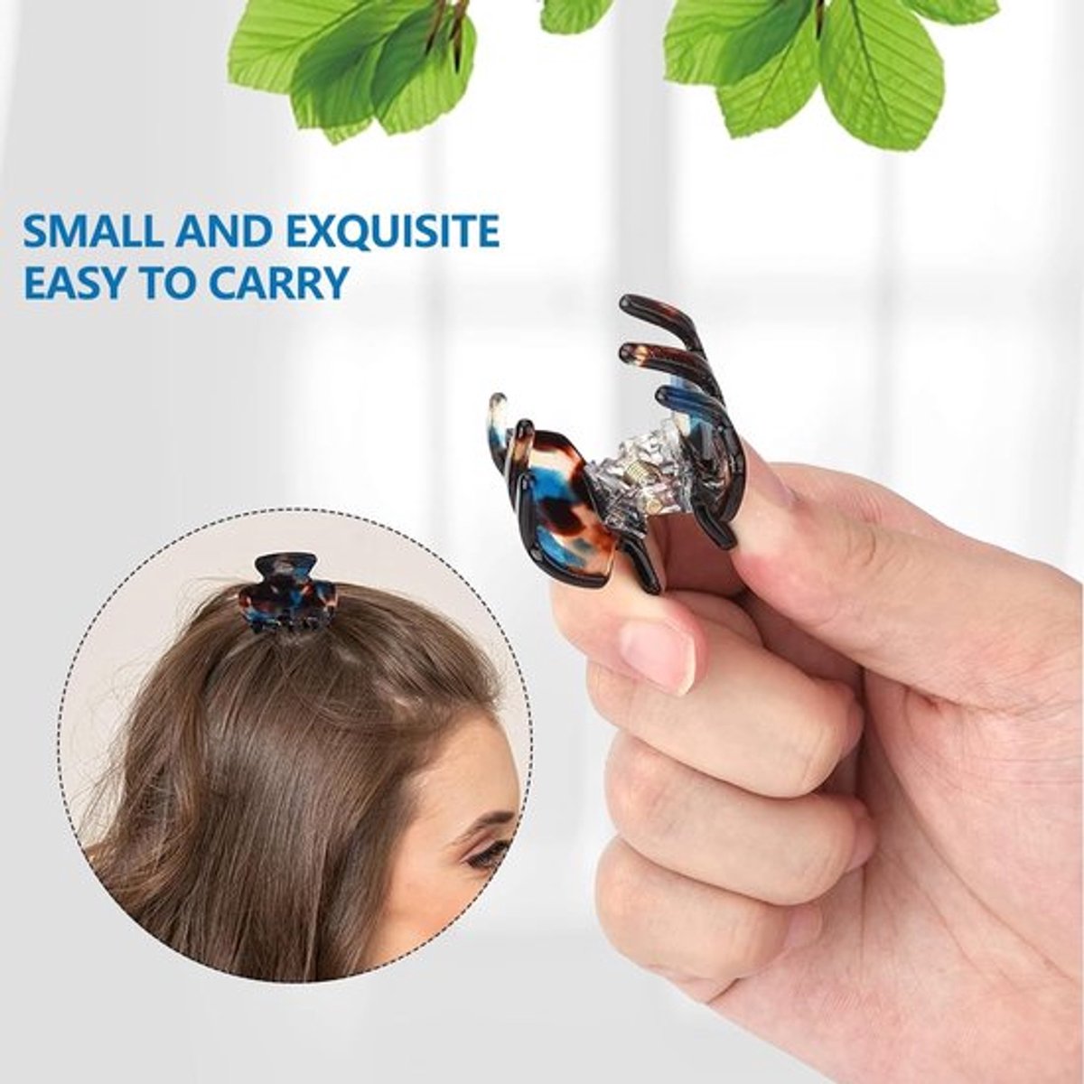 Haarklauwclip Antislip - Haarclips Dames - Haarclip Meisje - Haarklem - Haaraccessoires - 6 Stuks 2,6 x 2,9 cm