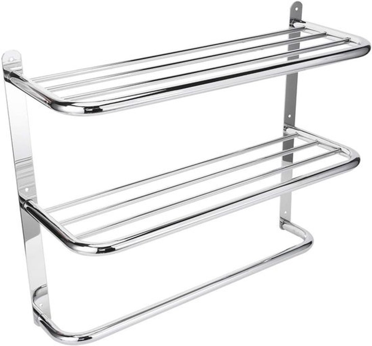 Drie-laags wandgemonteerd handdoekenrek voor badkamer, ruimtebesparend en praktisch, 21x17.7x8.3 inch