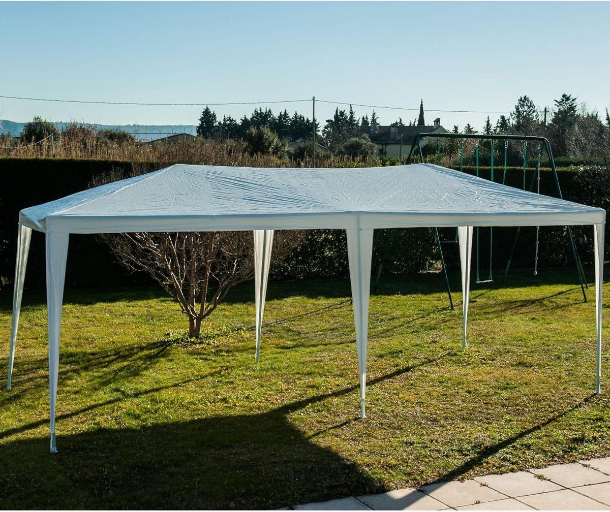 Partytent - Feestdak - Buitenfeest - Duurzaam frame - 3 x 6 meter - Wit