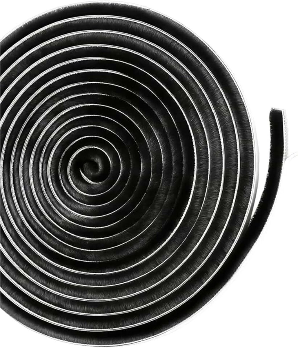 Meter）Tochtstrip voor deuren en ramen zelfklevend waterdicht anti-botsing geluidsisolatie afdichtingsstrook Zwart 9mm(W) x 23mm(T)