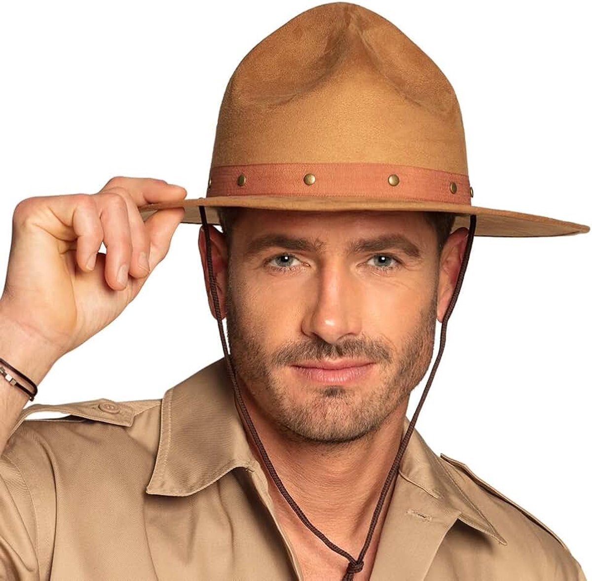 33000 - Ranger Hat, Cowboy, Safari, Explorer, Treasure Hunter, Zonnehoed, Sheriff, Themafeest, Carnaval