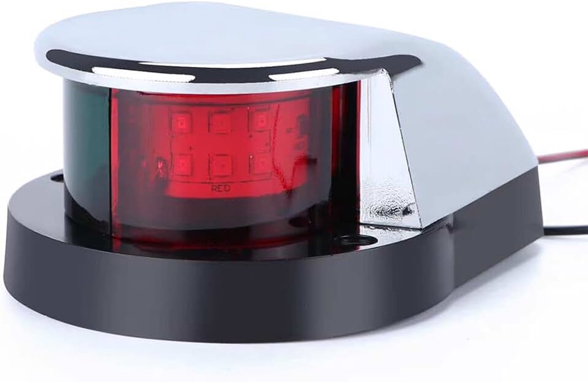 Navigatieverlichting, rood en groen LED-signaallicht voor boten, IP67 waterdicht, ingebouwde pakking voor pontonjacht, schip en kajak