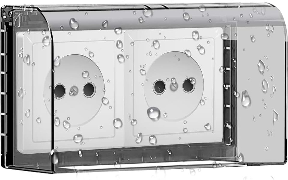 1 Stukken 86 Type Socket Outdoor Regenhoes Kunststof Schakelaar Waterdichte Doos Zwart Doorzichtig voor Badkamer Slaapkamer Keuken Wandschakelaar