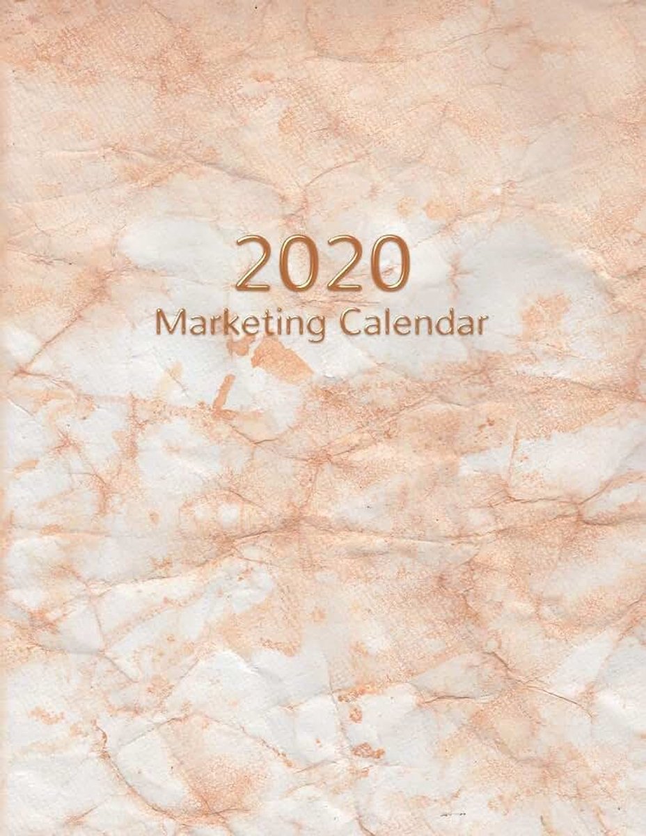 Calendar and Planner for 2020: Rose Gold Marble 18 Month Marketing Planner to Schedule Business Promotion, Blog Content, Social Media Posting Strategy