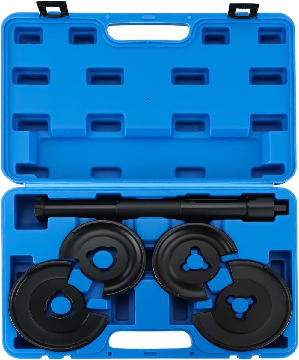 Schroefveerveercompressor Telescopische Reparatie Tool Kit 5 STKS Suspension Coil Spring Compressor Reparatie Gereedschap Set Voor Achteras Reparatie Gereedschap Compatibel voor Mercedes Benz