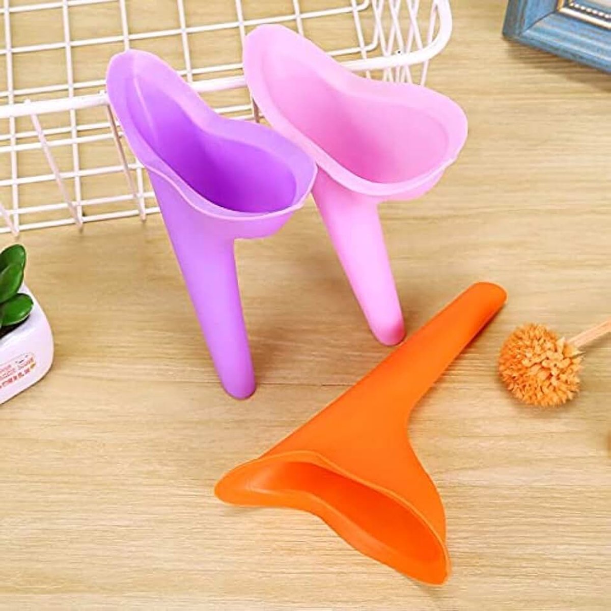 Urinoir, 3 STKS Vrouwelijk Urineren Reisapparaat Siliconen Pee Draagbare Herbruikbare Pee Trechter voor Reizen Outdoor Camping