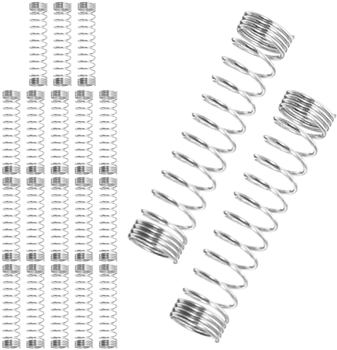 Compressieveren RVS - Penveren Balpen - Pen Reparatie - Roestvrij Staal - 3 cm - Zilver