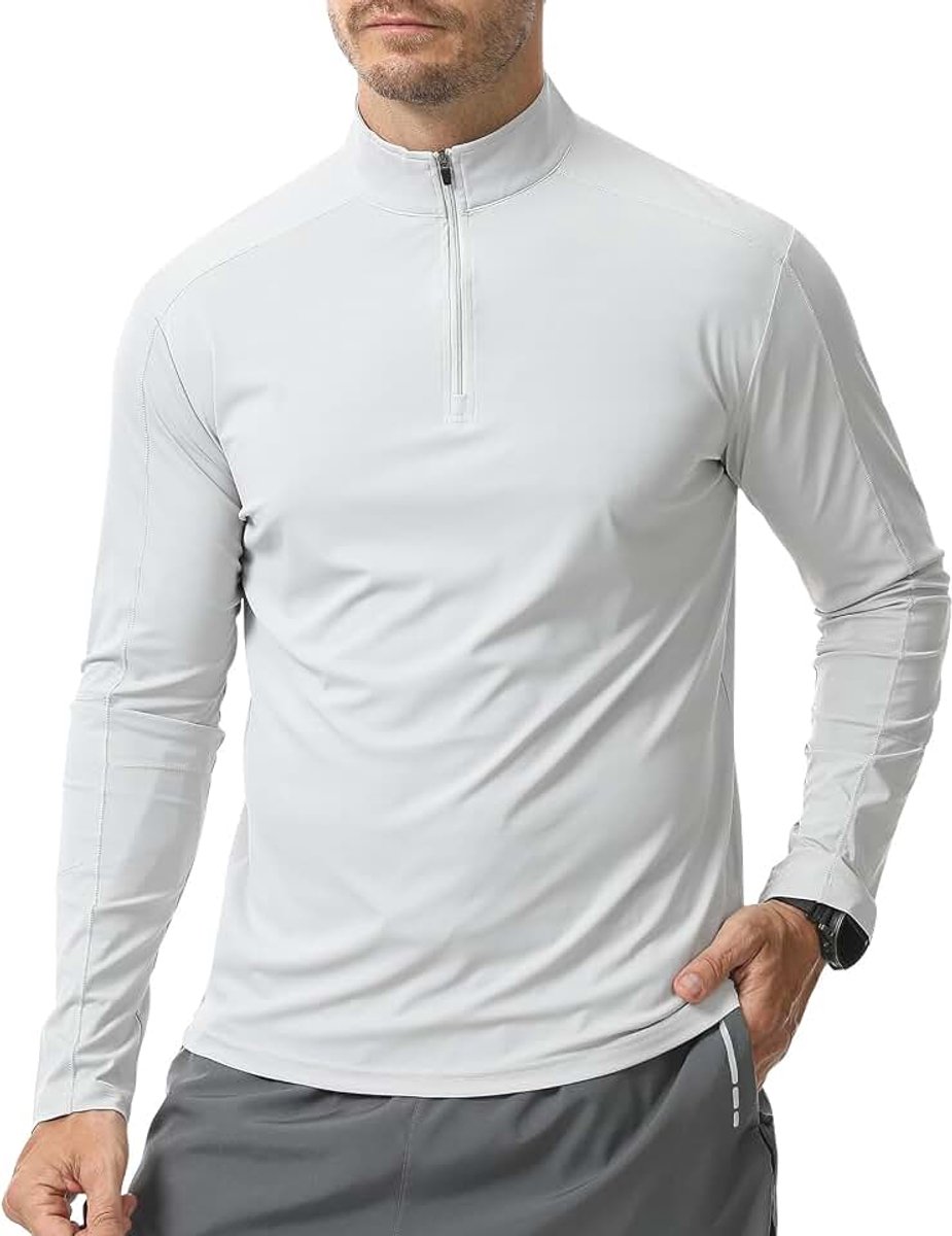 UV-shirt lange mouwen bescherming shirts Rashguard sneldrogend 1/4 rits