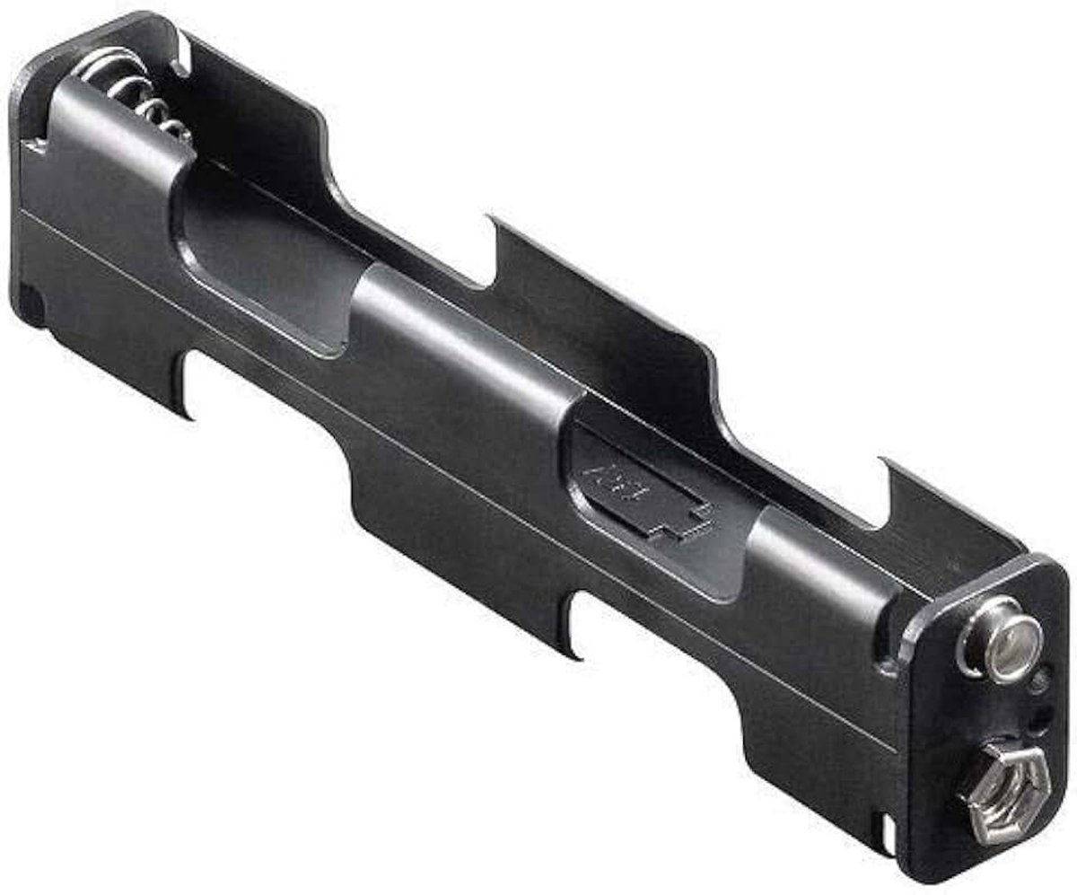 Batterijhouder voor 4 batterijen FR6, HR6, LR6, zwart