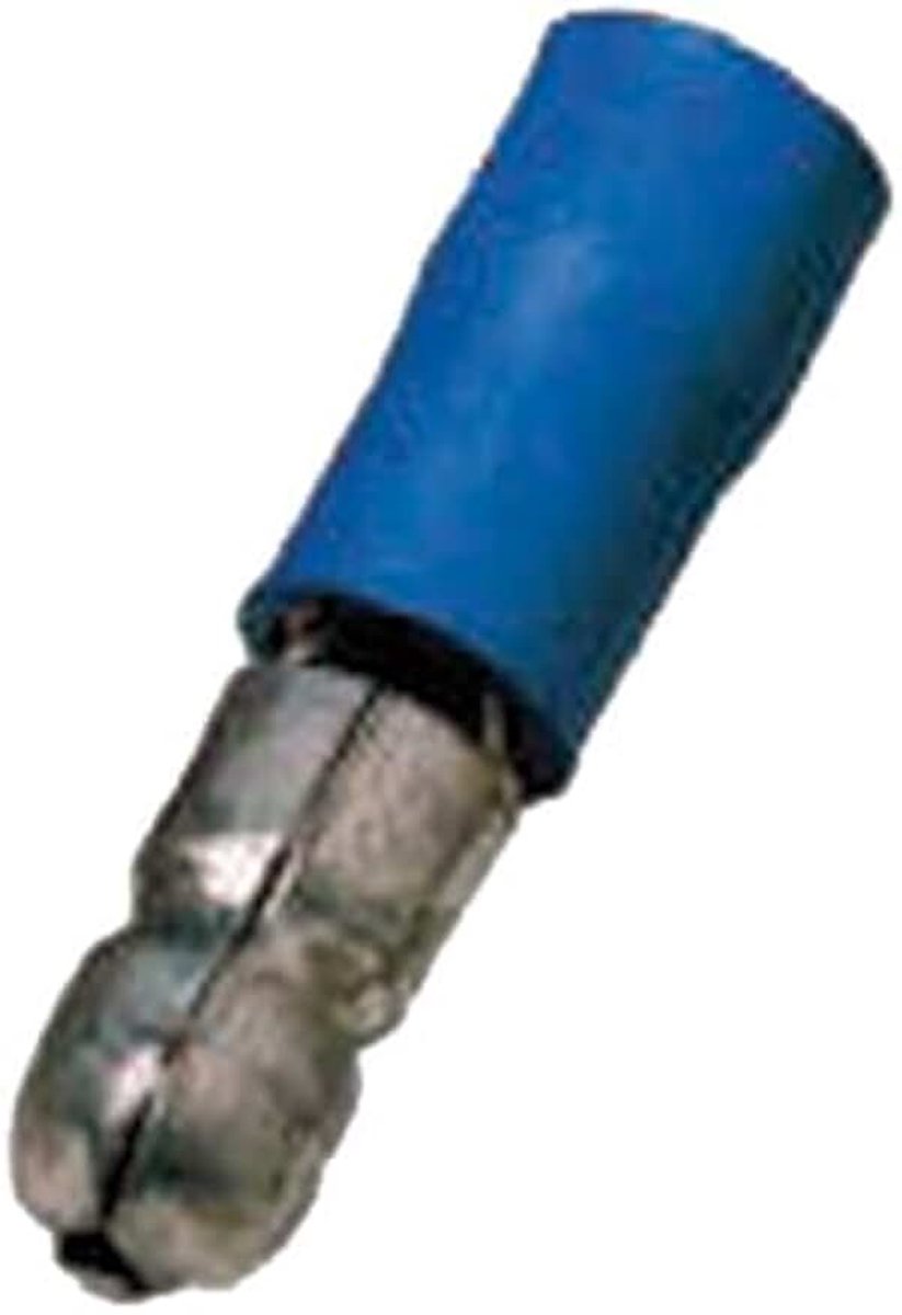 180906 ronde stekker 1,50 mm² 2,50 mm² stift-Ø: 5 mm blauw 100 st.