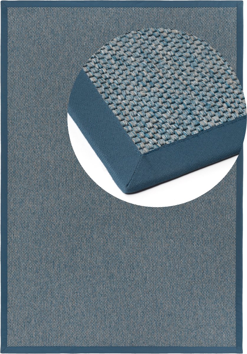 Vloerkleed Naturana Panama S2 blauw 200x290cm