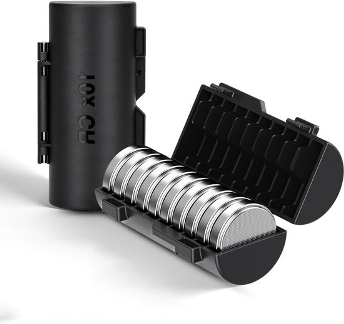 Oplossing voor het opbergen van knoopcelbatterijen CR2016, CR2025, CR2032 en meer - Handige opslagdoos voor batterijen