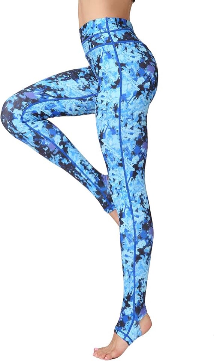 Sportlegging voor dames, met opdruk, sportbroek, fitnessbroek, yoga, leggings, sportbroek voor dames