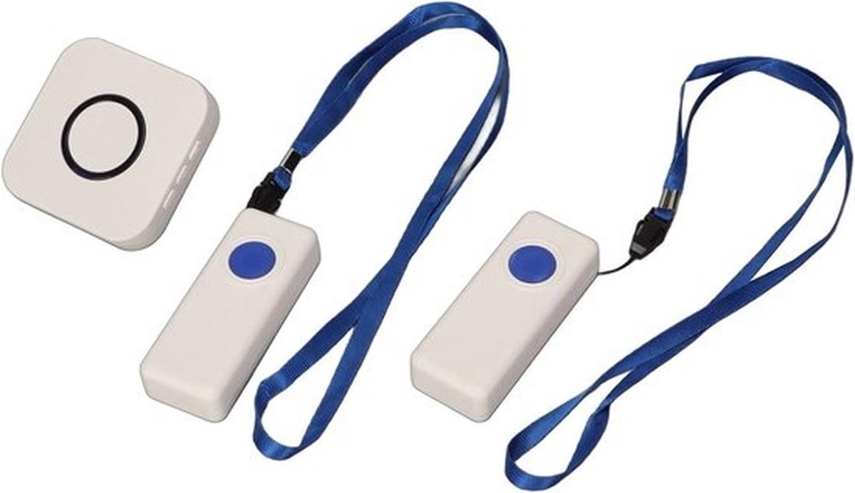 Draadloos Oproepsysteem voor Ouderen - Pager met Mini Ontvangers - Verpleegkundig Oproepsysteem met 38 Muzieknummers - 4 Level Volume Smart Call - 38 Meter Bereik