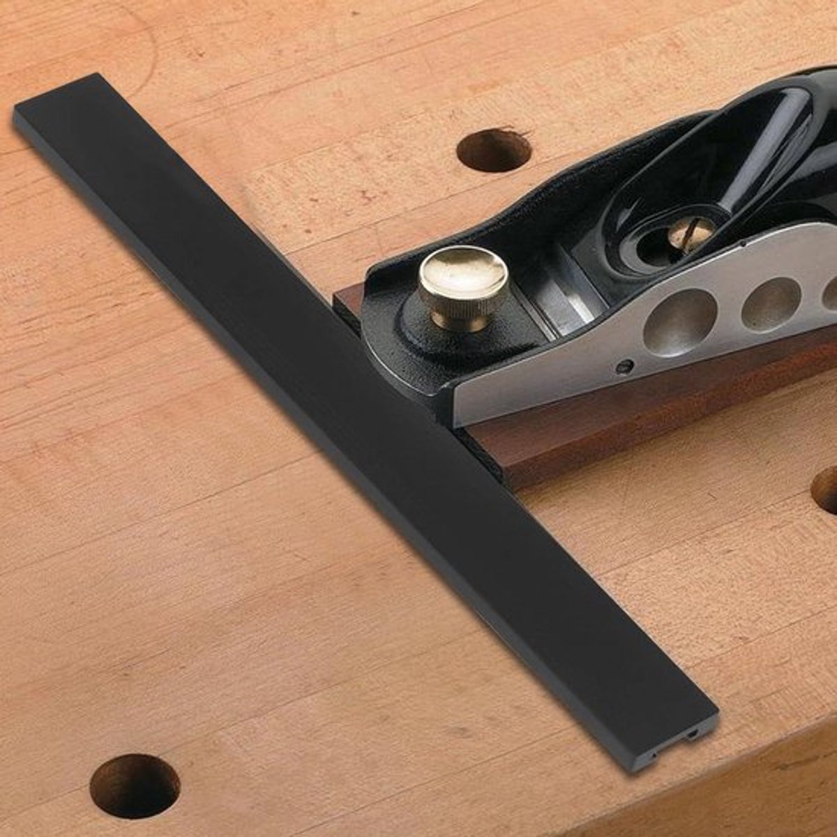 Schaven Stop voor Houtbewerking DIY Tafel Werkbank - Instelbare Bank Schaven Stop met Hond Gat Klem - 20mm breed