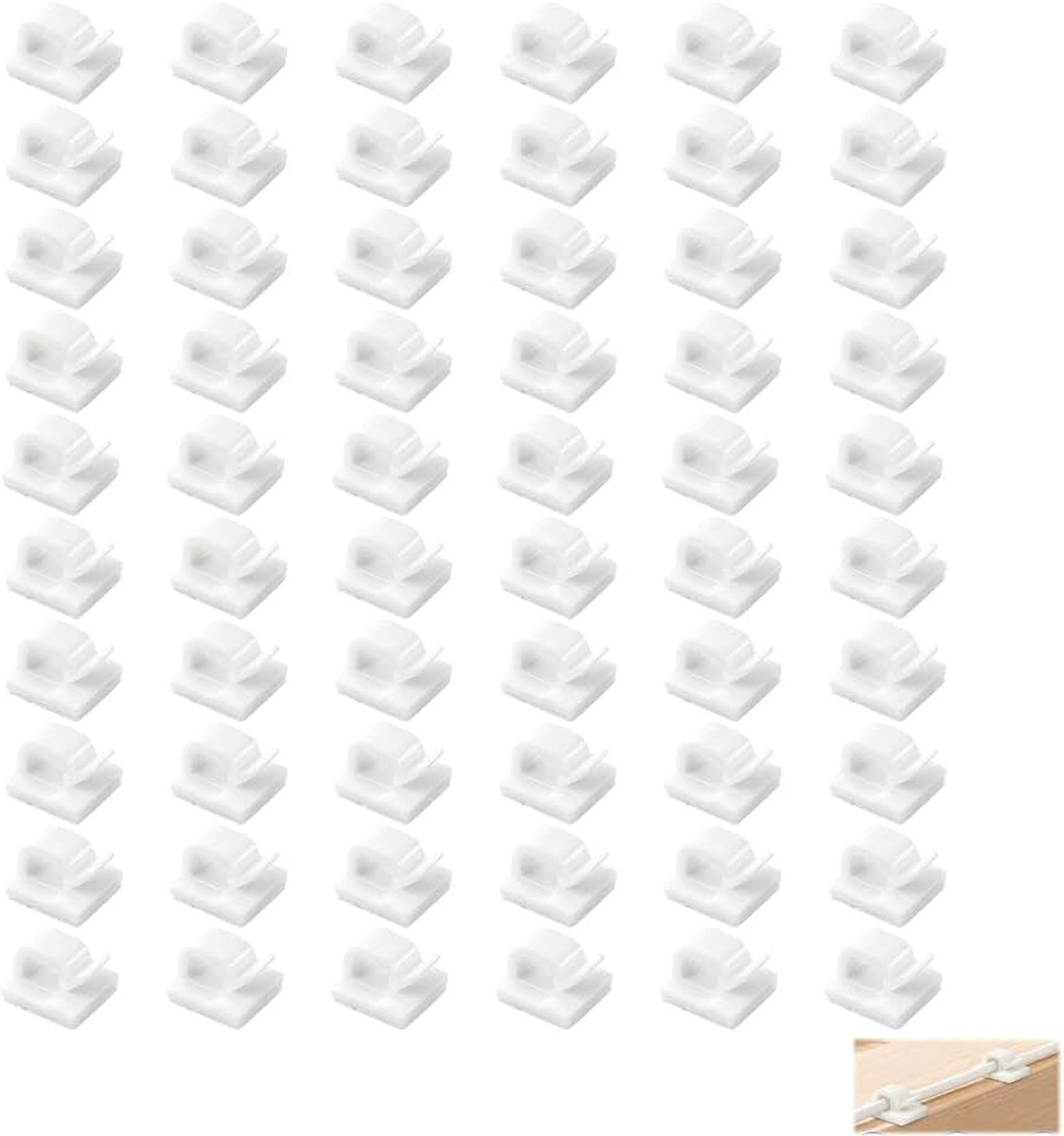 Kabelclips, zelfklevende kabelbinder, clip, houder voor broeikas, duurzame zelfklevende kabelclips, autokabelclips, kabelclips en spelers, elektrische kabel, herbruikbaar