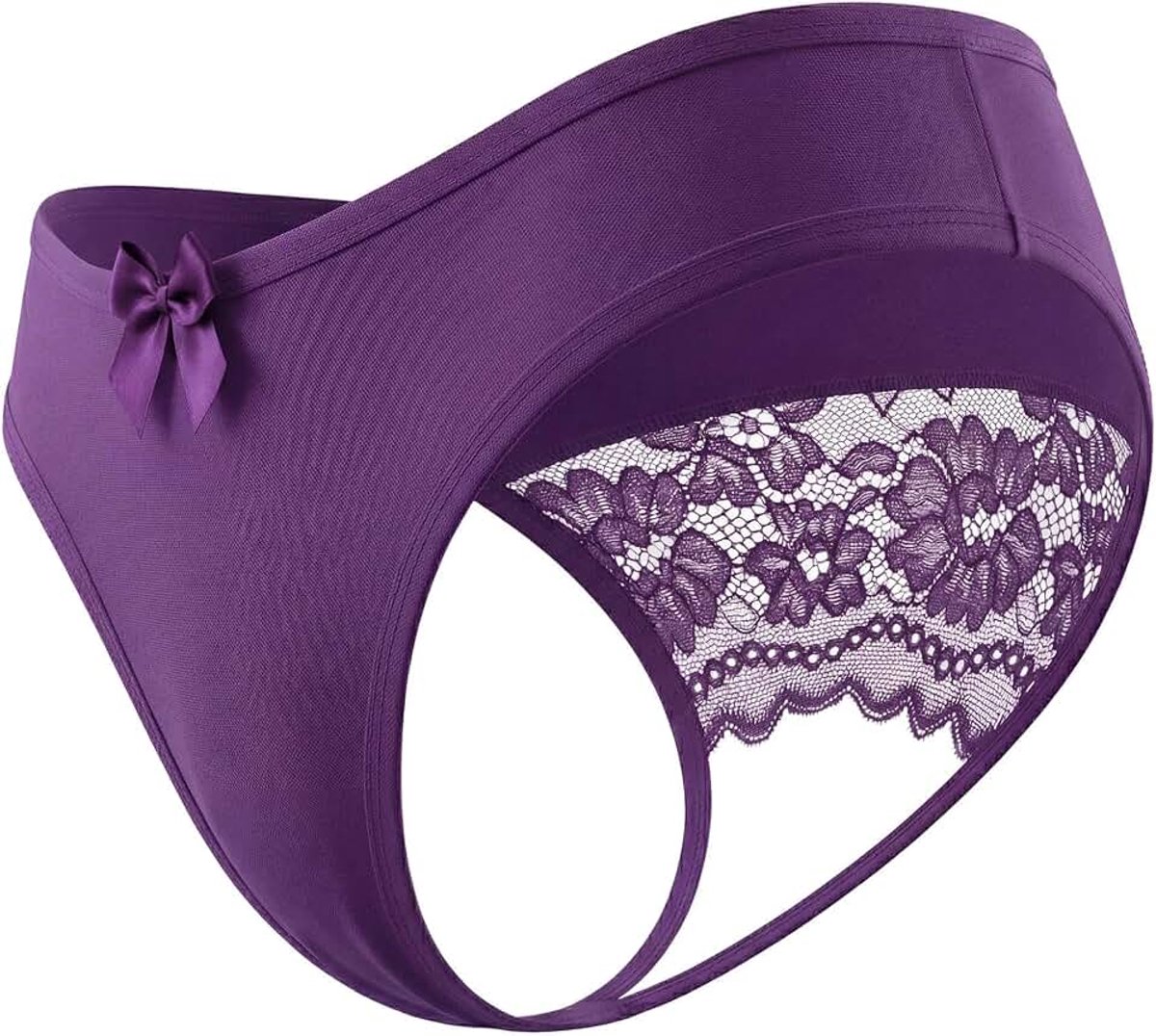 Ondergoed met Voorkantstrik Lage Taille Valentijnsdag Uitgesneden Kant Achter Slipje Cheeky G-String