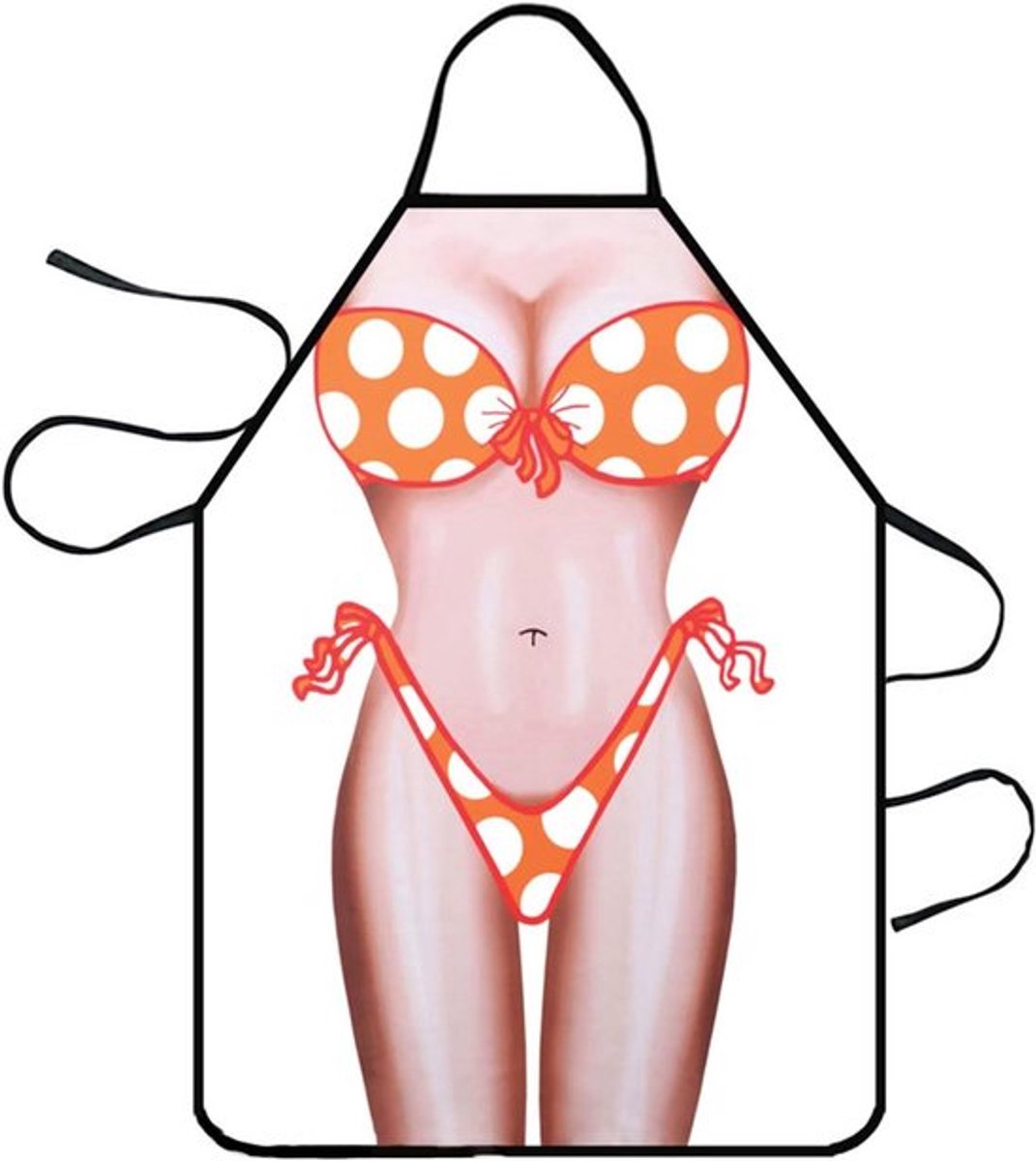Grappig schort voor BBQ, kerstcadeau, keukenschort met stippen 60*73CM