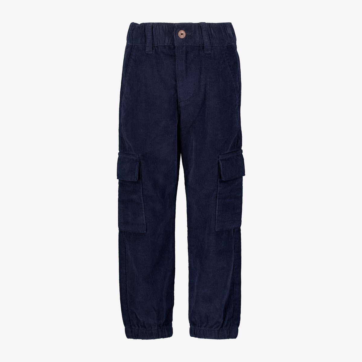 Unsigned jongens corduroy cargo broek donkerblauw - Maat 116