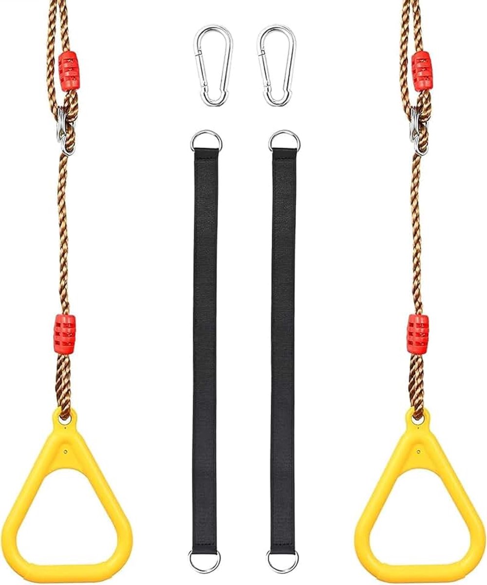 Oefenringen voor Volwassenen, Gymnastiekringen voor Thuis en Buiten, Belastbaar tot 120 kg, Duurzame Oefenringen voor Krachttraining en Fitness