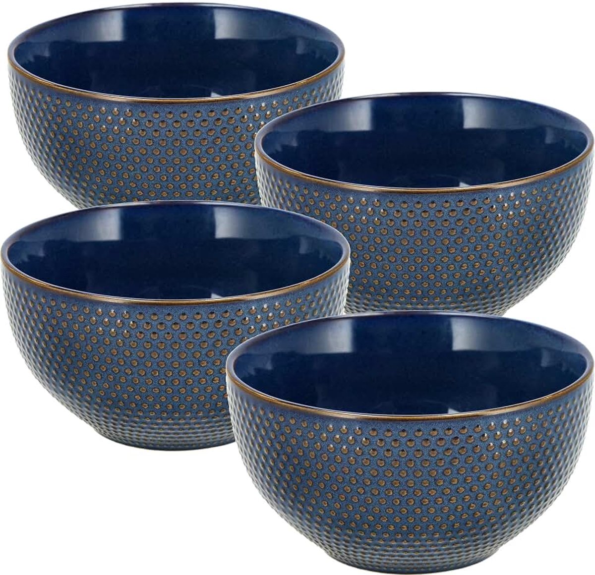 Kommen Set van 4 – Soepkommen Zonder Oor 14 cm – Serviesset – Gebruikt als Schalen, Fruitschaal, Ontbijtkommen en Mueslikommen